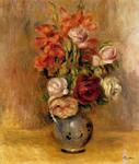 Pierre-Auguste Renoir - Vaso di gladioli e le rose