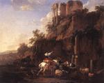 Nicolaes Berchem - Paesaggio roccioso con antiche rovine