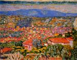 Pierre Bonnard - Cannet paesaggio, vista sui tetti