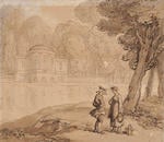 Thomas Rowlandson - Un paio conversando accanto ad un fiume