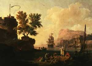 Pierre Jacques Volaire - Scena del porto