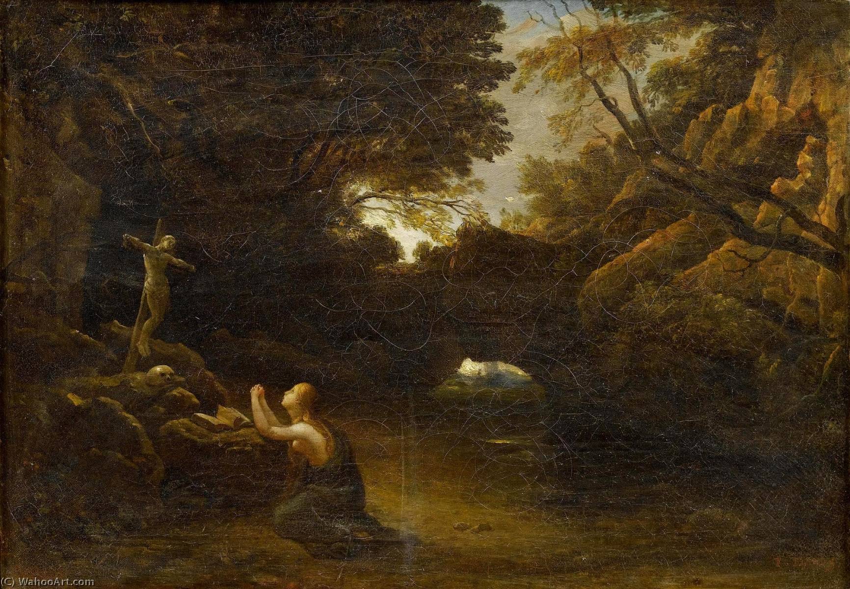 Riproduzioni Di Quadri Maria Maddalena Pregare nel Wilderness, 1842 di