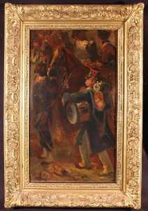Nicolas Toussaint Charlet - Soldats de l'empire, étude pour Le Ravin, campagne de 1809 (1843, musée des Beaux Arts, Valenciennes)