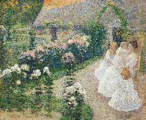 John Henry Twachtman - Sulla terrazza